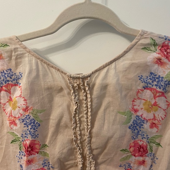 Free People REVOLVE Gardenia Floral Bohemian Lightweight Blouse - Picture 12 of 16